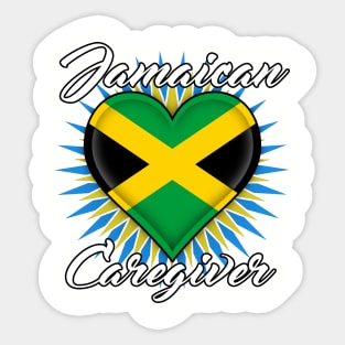 Jamaican Caregiver (white font) Sticker